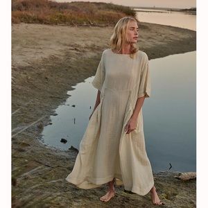 Live Light Midi -Cream Free People dress